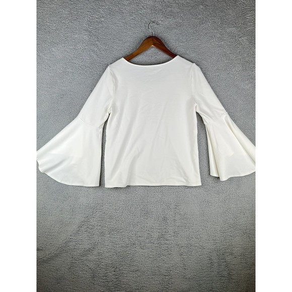 Halston flare flutter sleeve blouse sz Medium - Picture 5 of 5